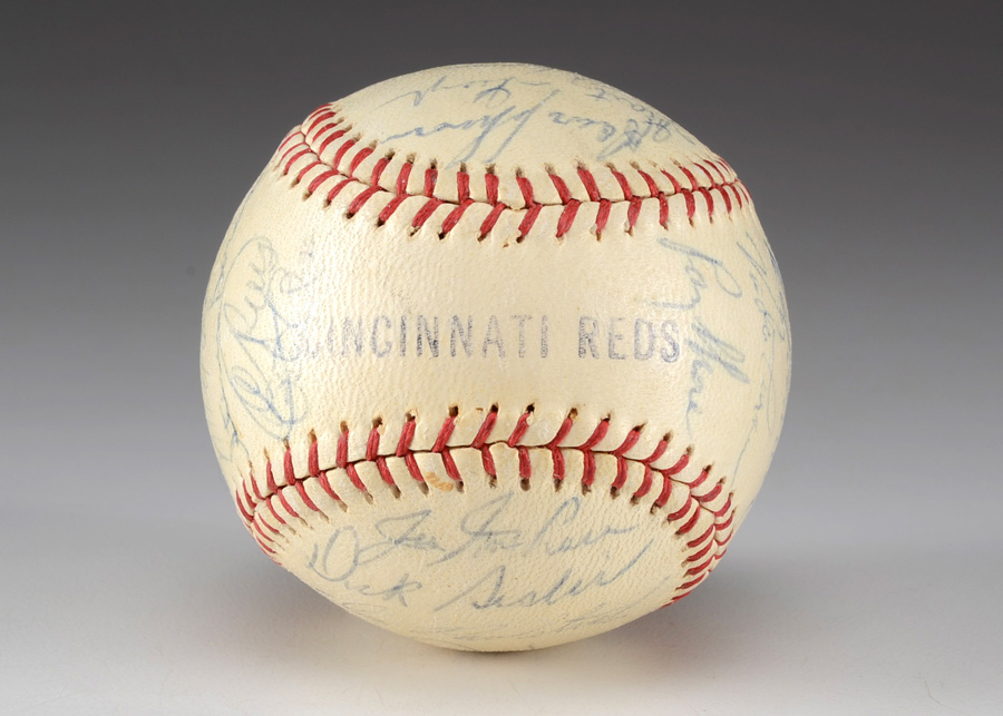 1964 Cincinnati Reds Team Signed Ball With Hutchinson And Perez - 