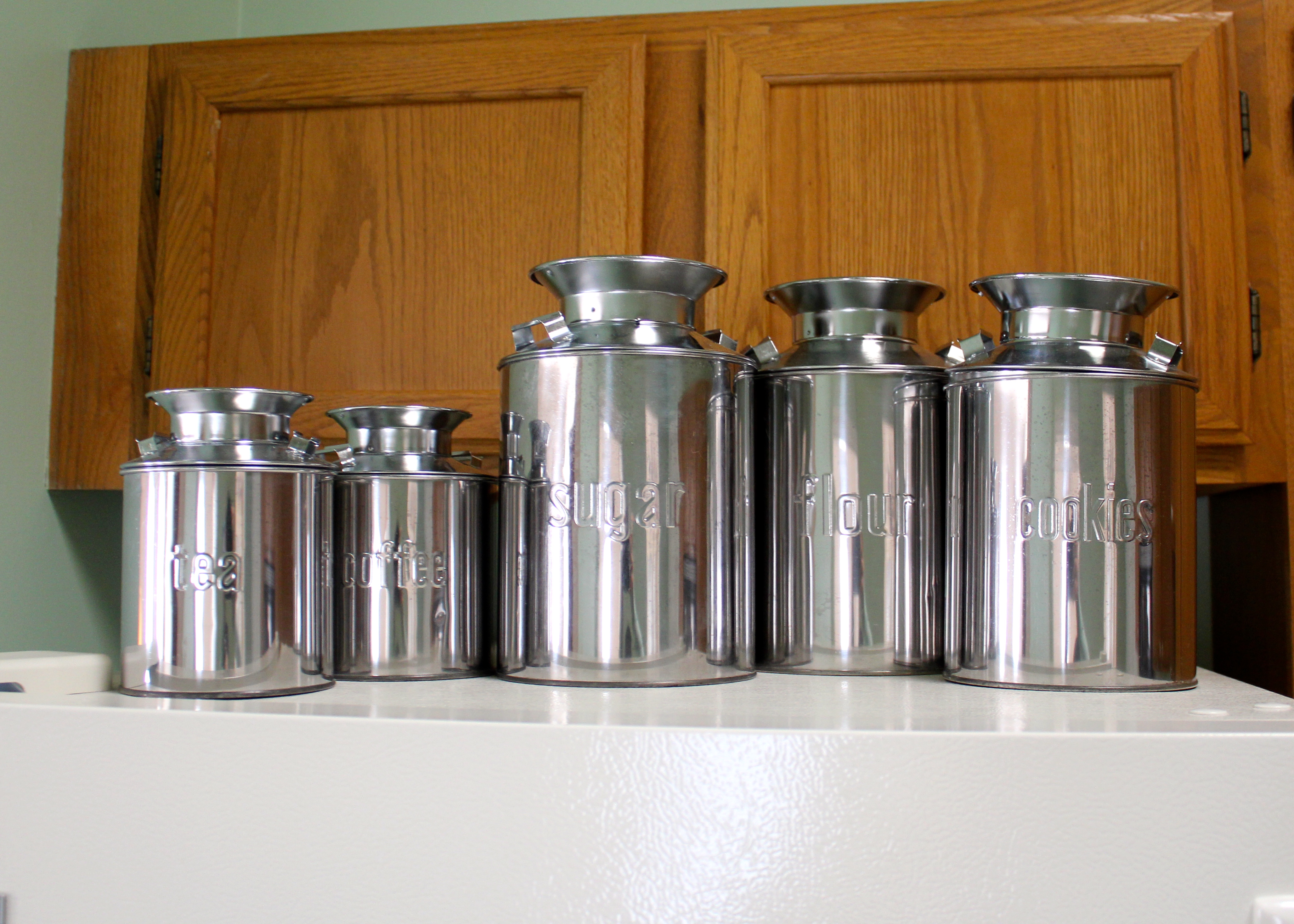 Set of Chrome Kitchen Canisters EBTH
