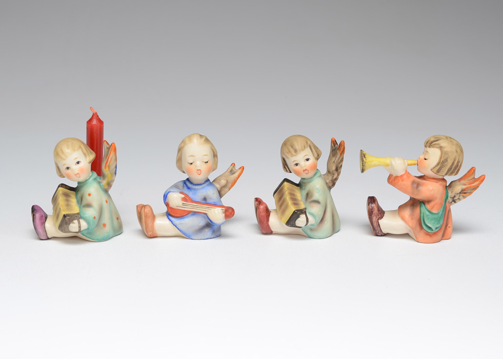 Vintage 1960s Hummel "Joyous News" Angel Candle Holders EBTH