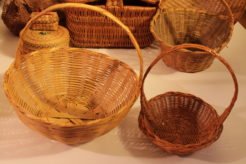 Large Collection of Antique Wicker Baskets EBTH