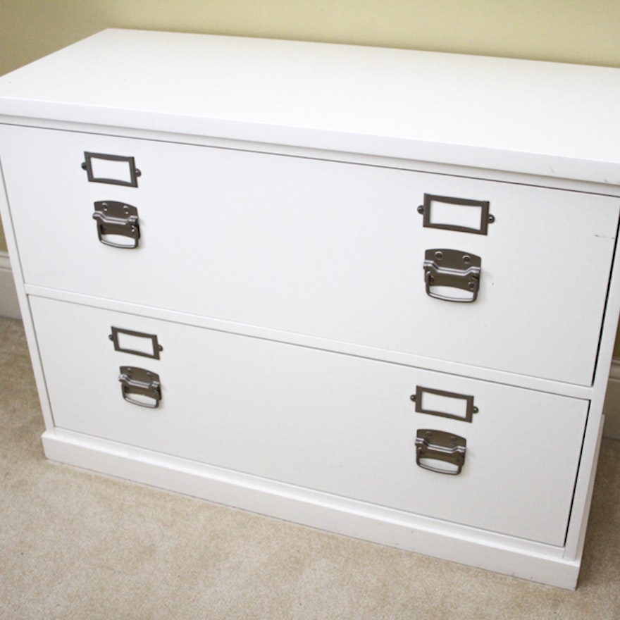 Pottery Barn Filing Cabinet Ebth