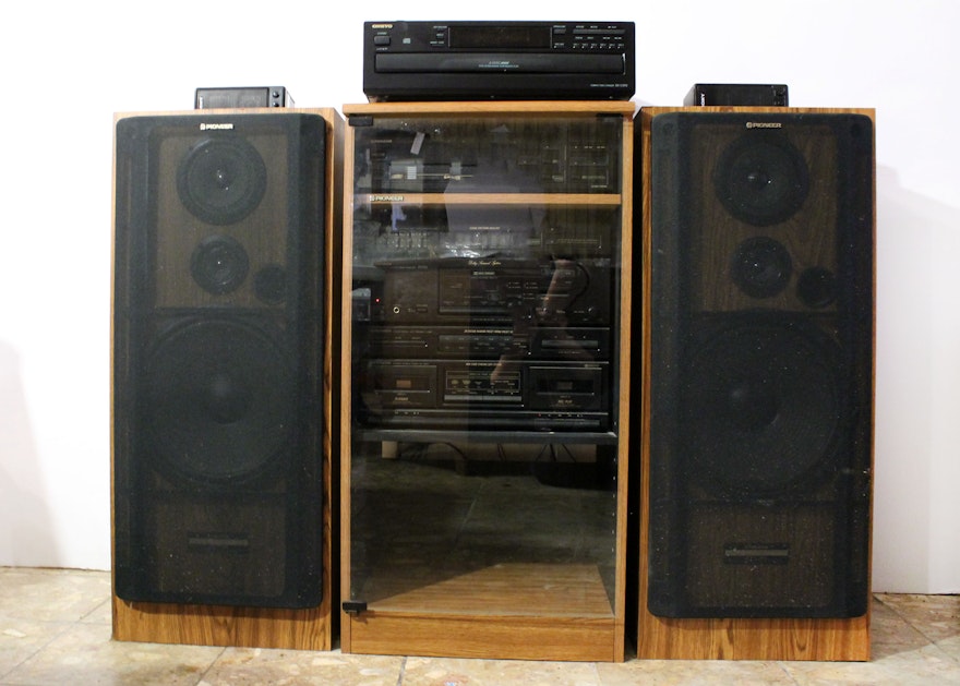 Pioneer Stereo System With Cabinet Ebth