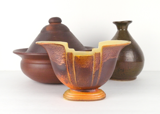 1930s Rumrill Vase And Two Antique Pottery Pieces Ebth