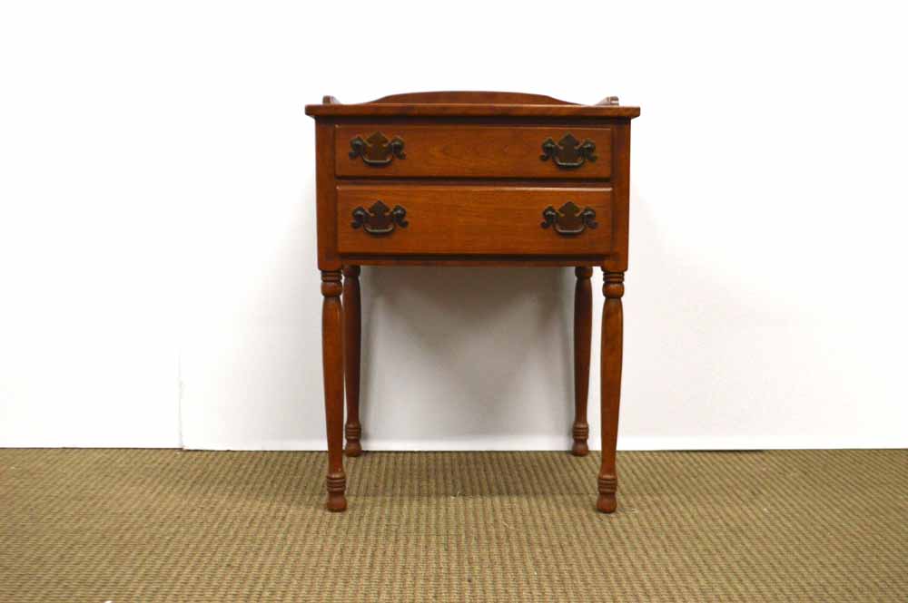 Ethan Allen Two Drawer Bed Side Table | EBTH