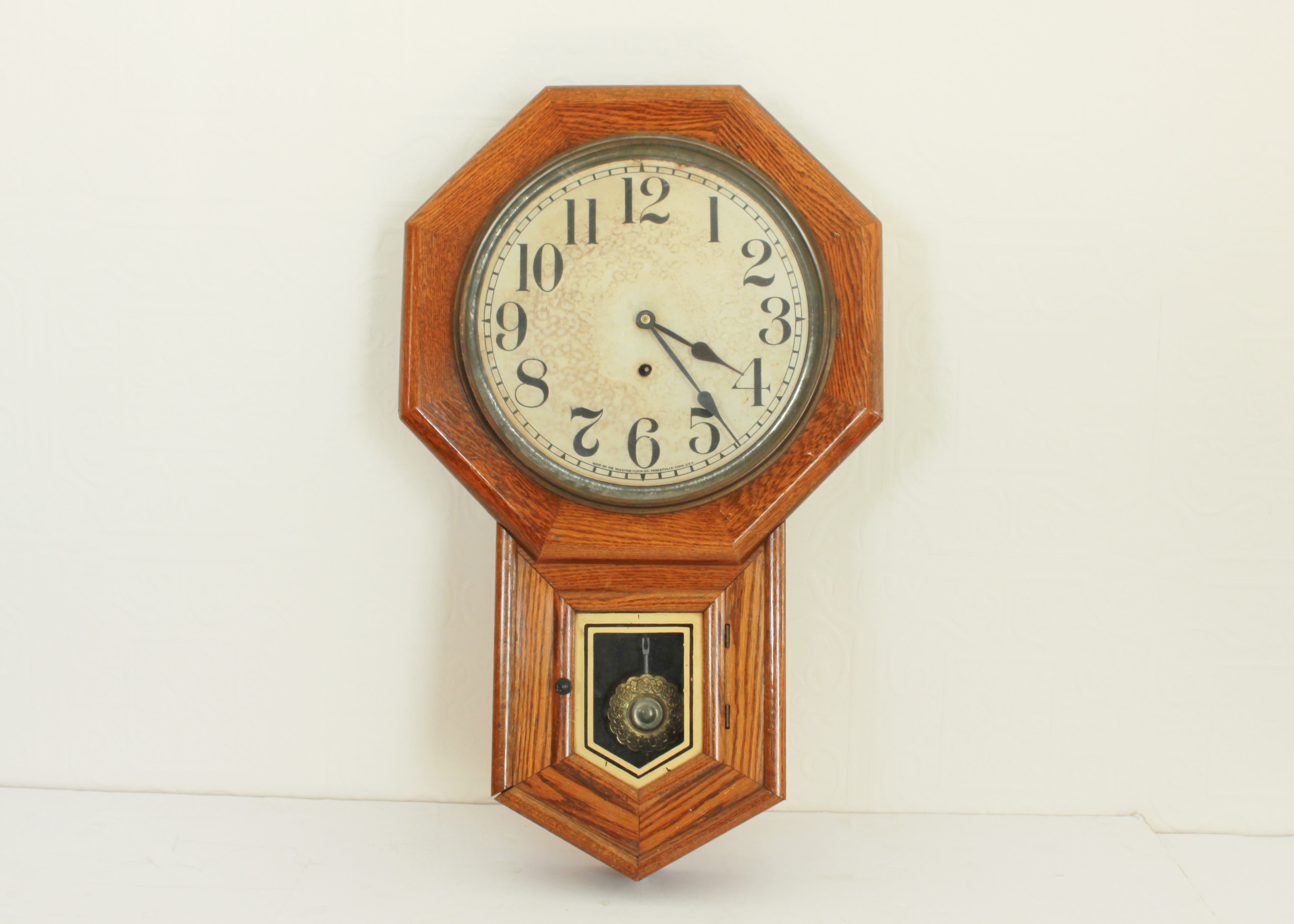 Antique Sessions Clinton Schoolhouse Regulator Clock EBTH