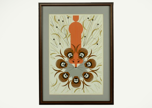 Signed Limited Edition Charley Harper "Quail Safe" Serigraph | EBTH