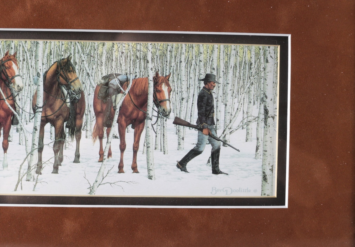 offset print house Indian EBTH Doolittle Lithograph Horses