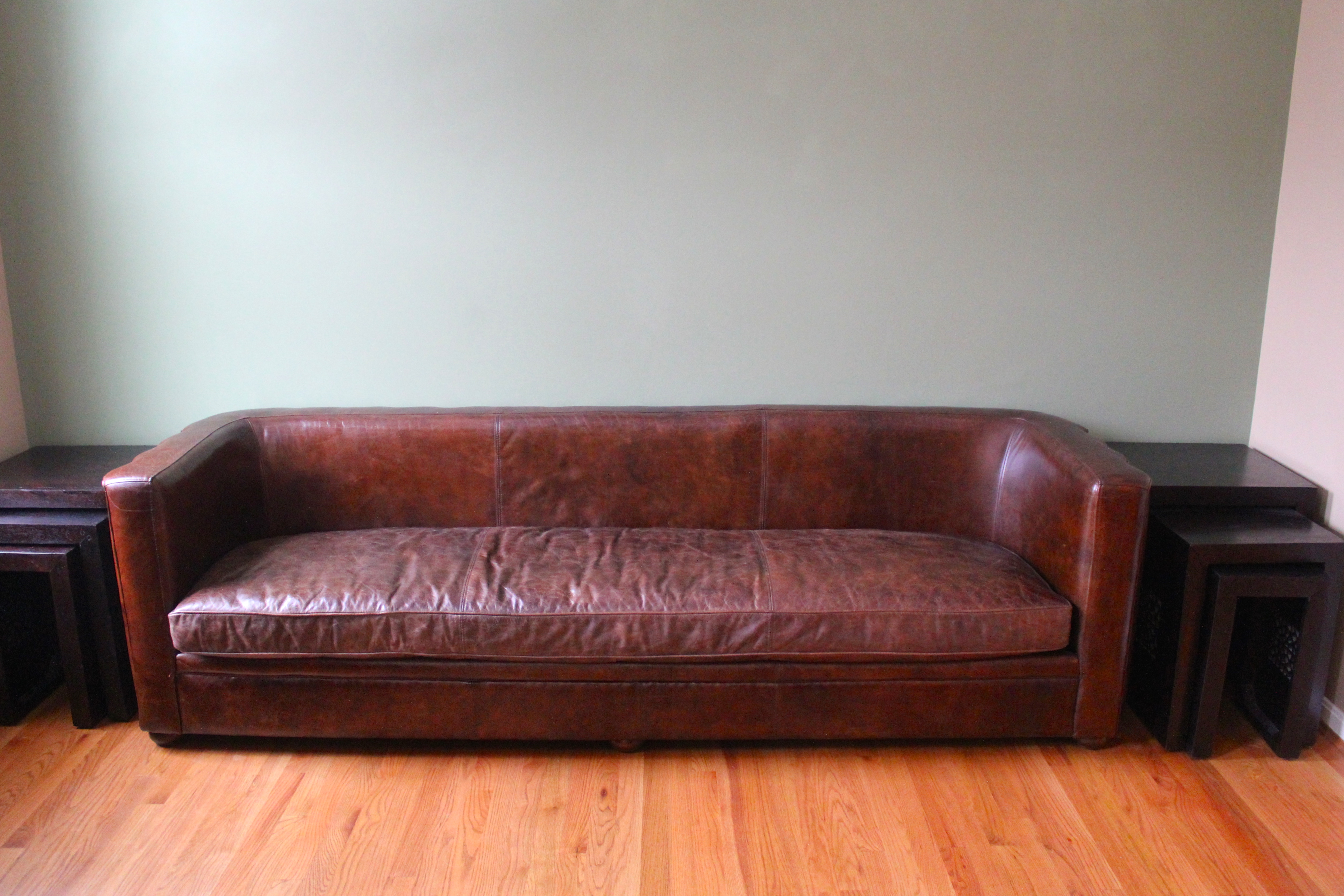 Restoration Hardware Maxime Leather Sofa Ebth