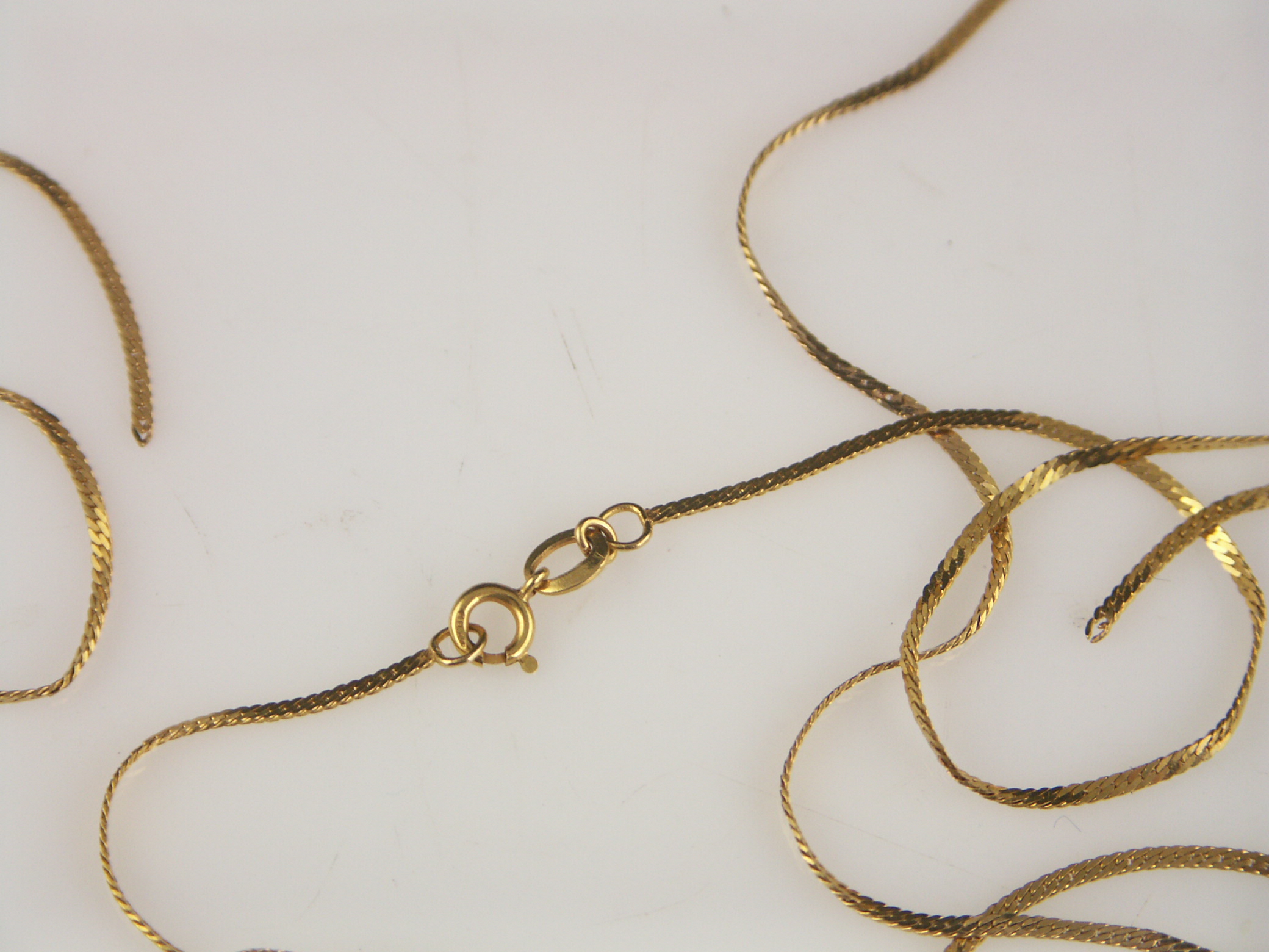 14K Yellow Gold Herringbone Necklace Repair EBTH