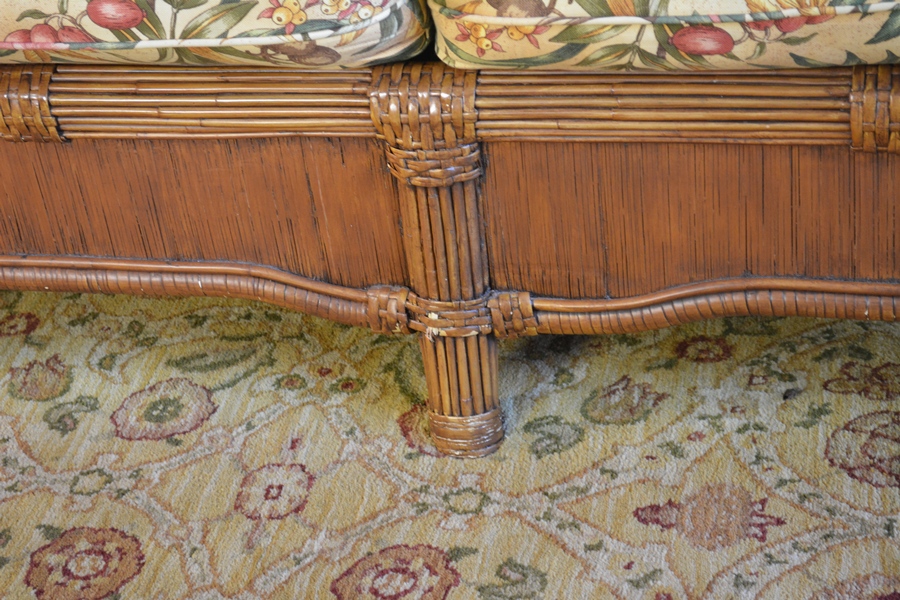 Indoor Natural Wicker Sofa by Lane Venture EBTH