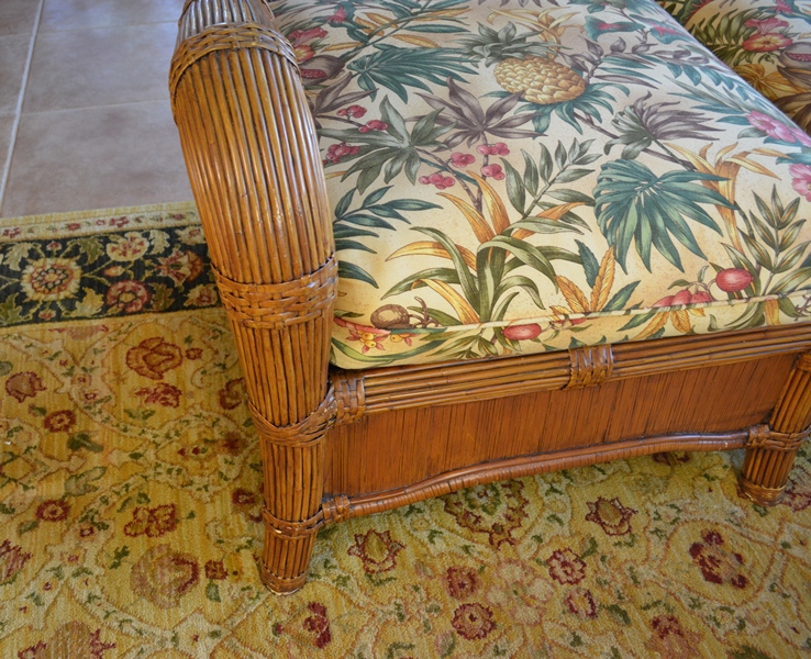 Indoor Natural Wicker Sofa by Lane Venture EBTH