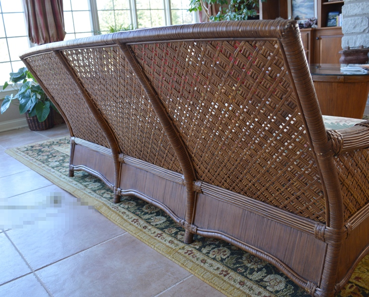 Indoor Natural Wicker Sofa by Lane Venture EBTH