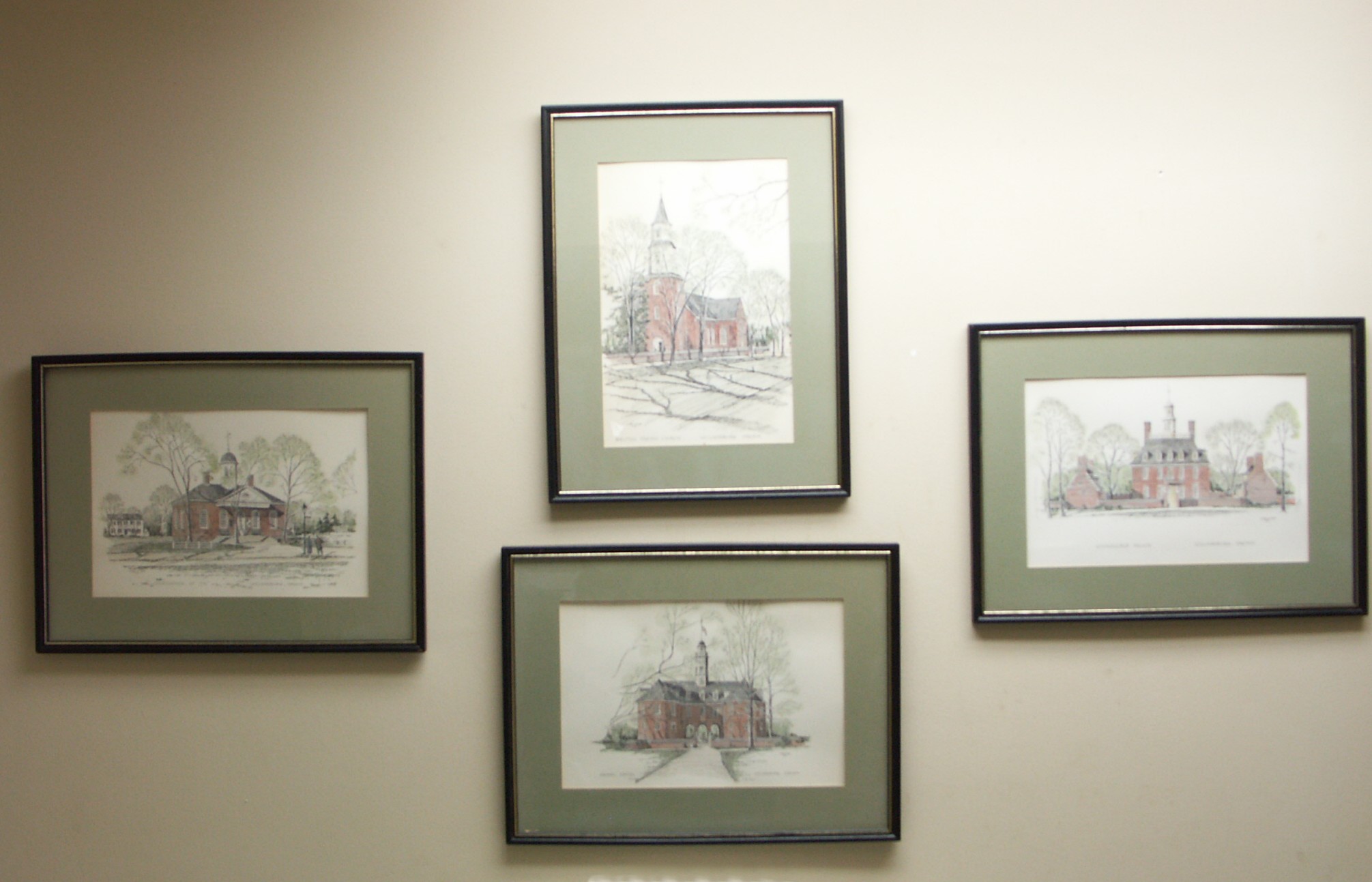 Four Framed Clark Goff Williamsburg VA Prints EBTH