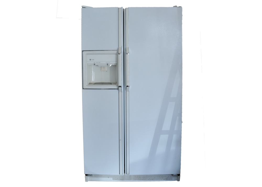 White GE Profile SidebySide Refrigerator EBTH