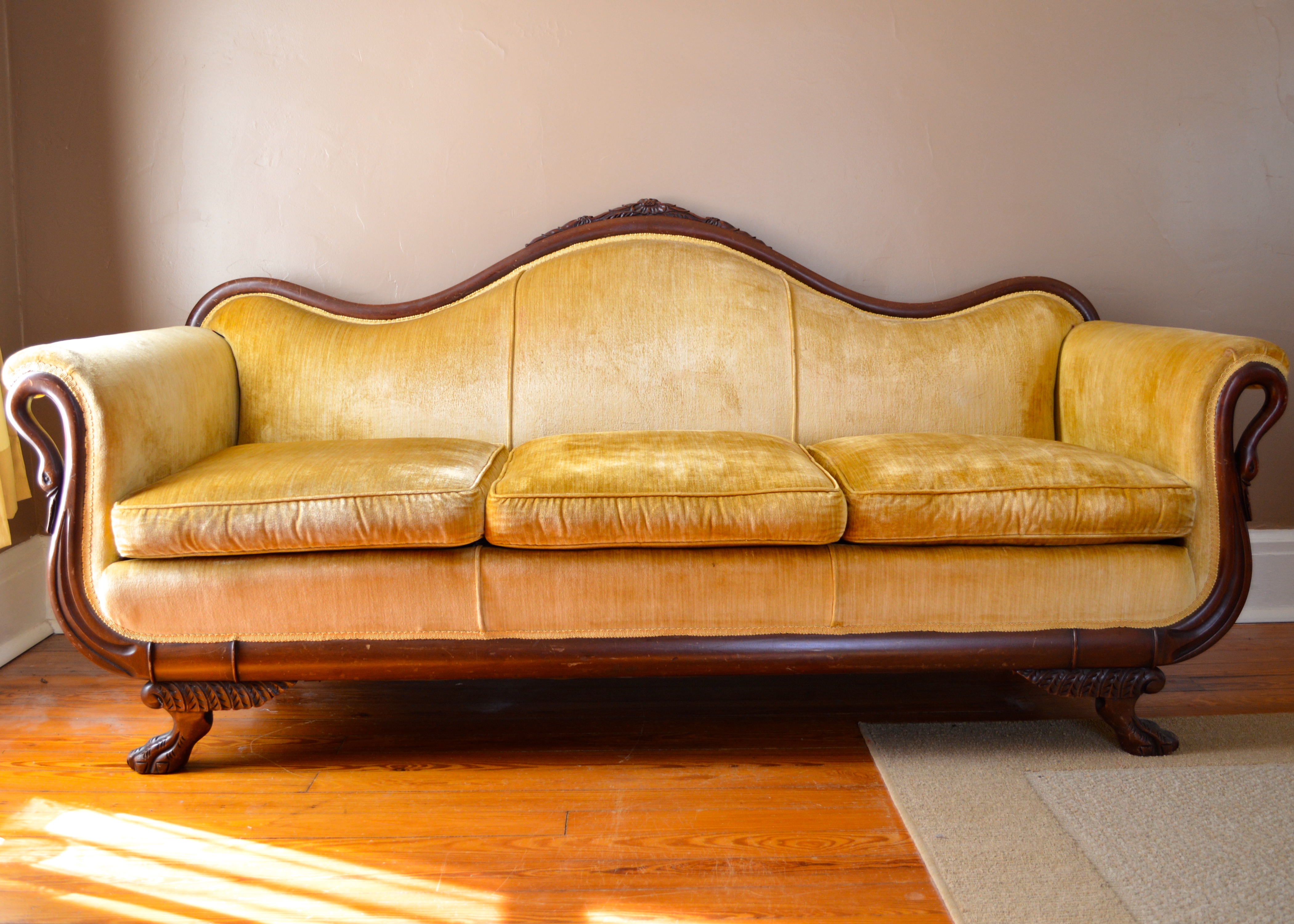 Vintage Fogle Victorian Gooseneck Sofa EBTH
