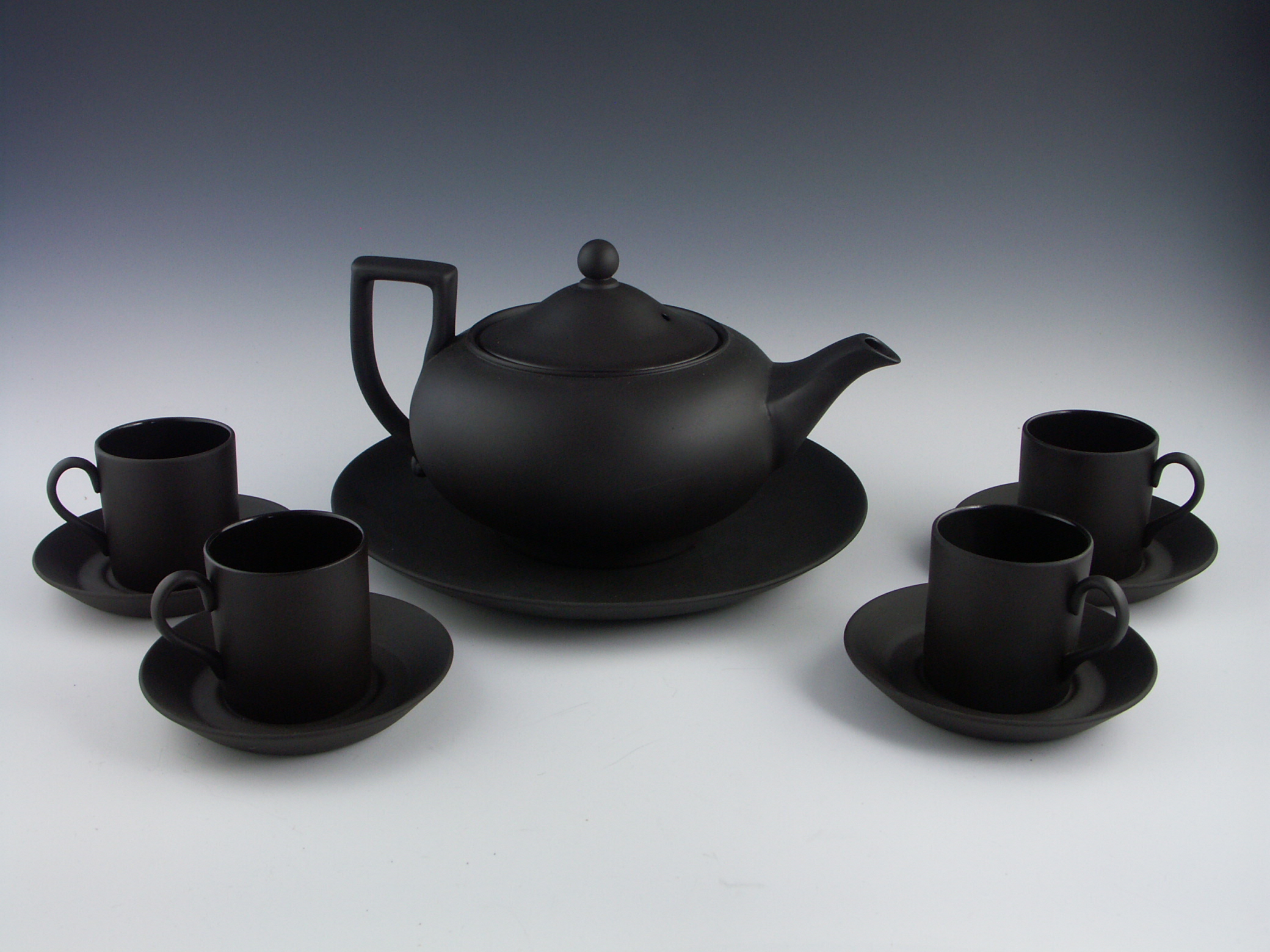 Wedgwood Black Basalt Tea Set EBTH