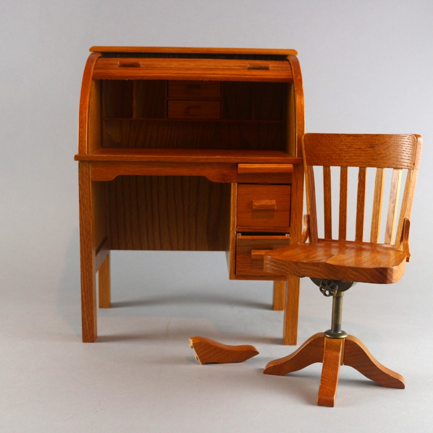 Pleasant Company American Girl Rolltop Desk And Swivel Chair Ebth