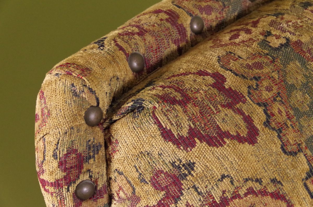 Broyhill Overstuffed Upholstered Chair and Ottoman EBTH