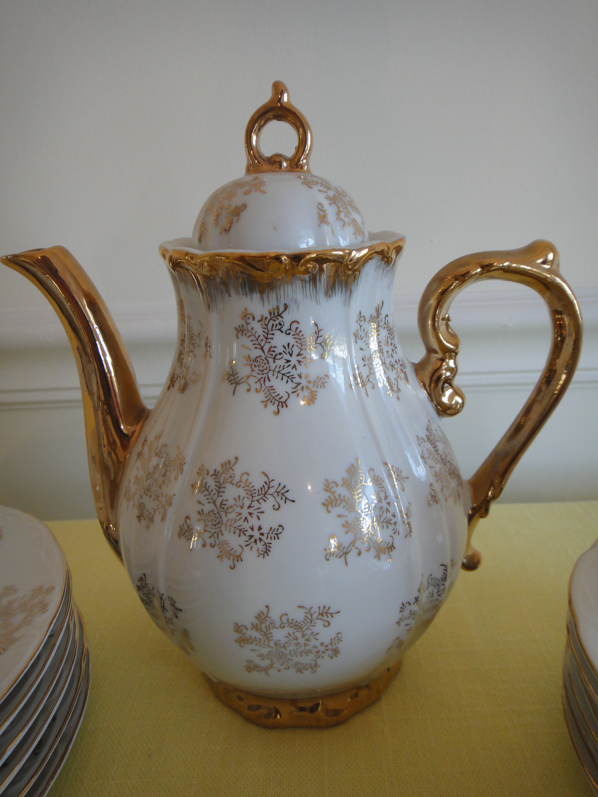 Sterling China Japan "Gold Lace" Tea Set EBTH