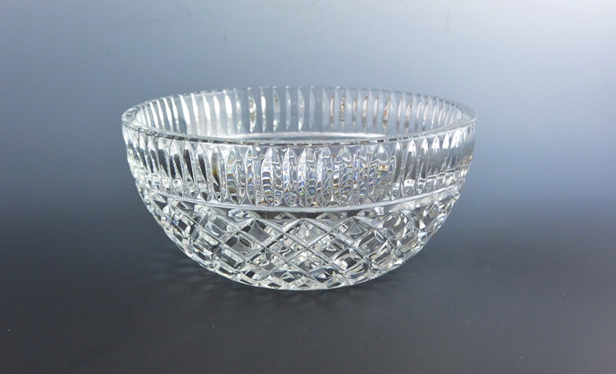 Large Waterford Crystal Bowl In The Tramore Pattern Ebth