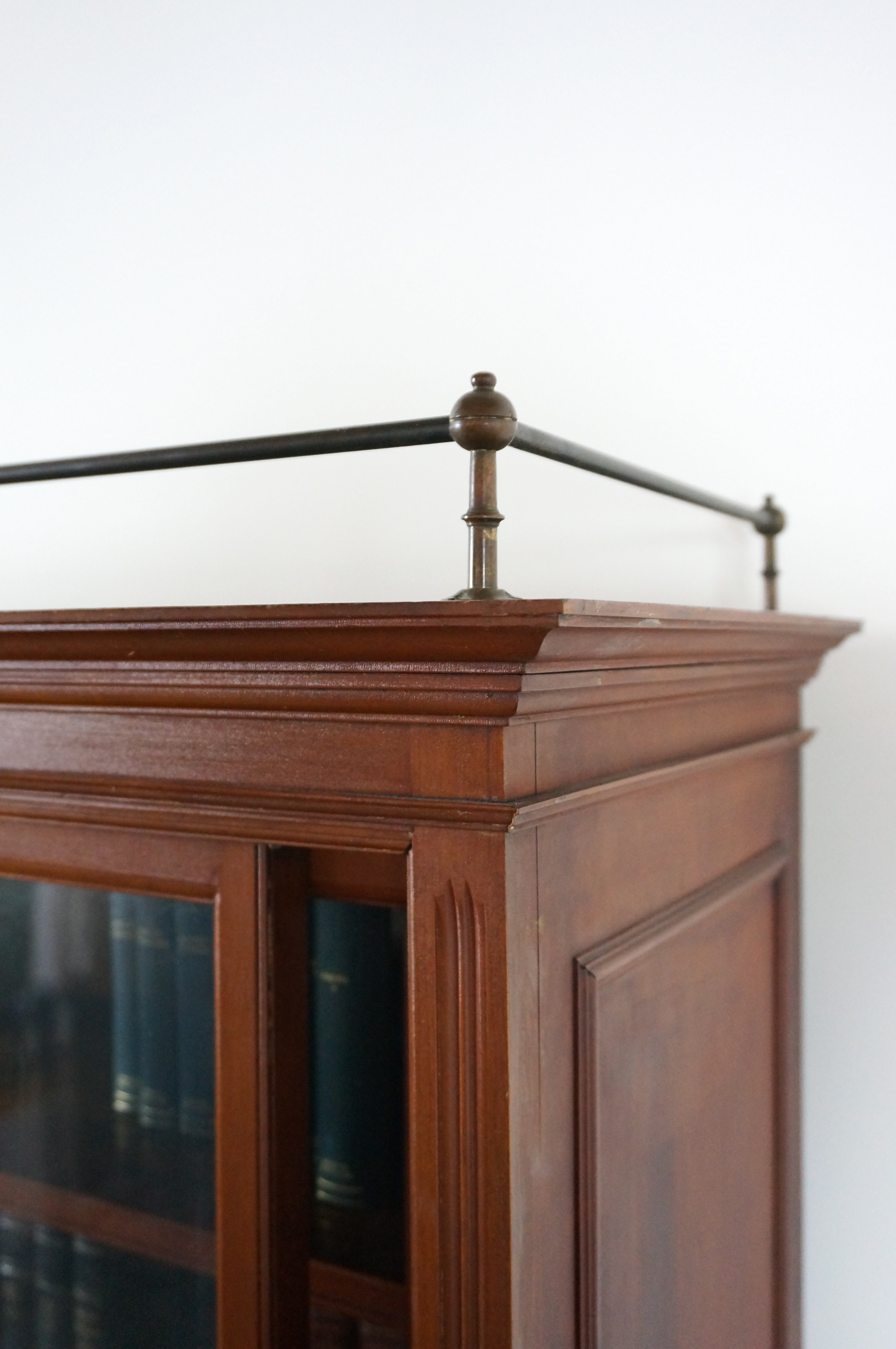 Large Antique Sliding Glass Door Bookcase EBTH