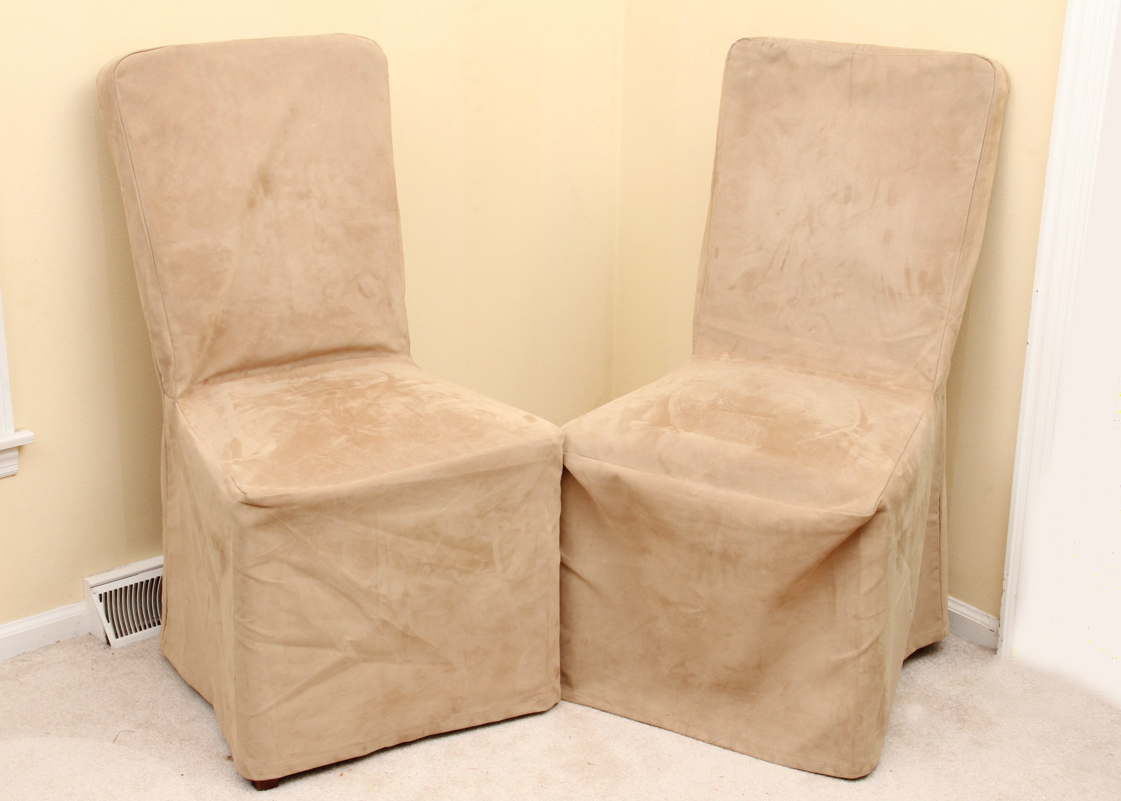 Set of Two Pottery Barn "Megan" Chairs with Slipcovers EBTH