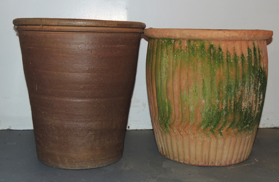 Four Large Clay Flower Pots EBTH