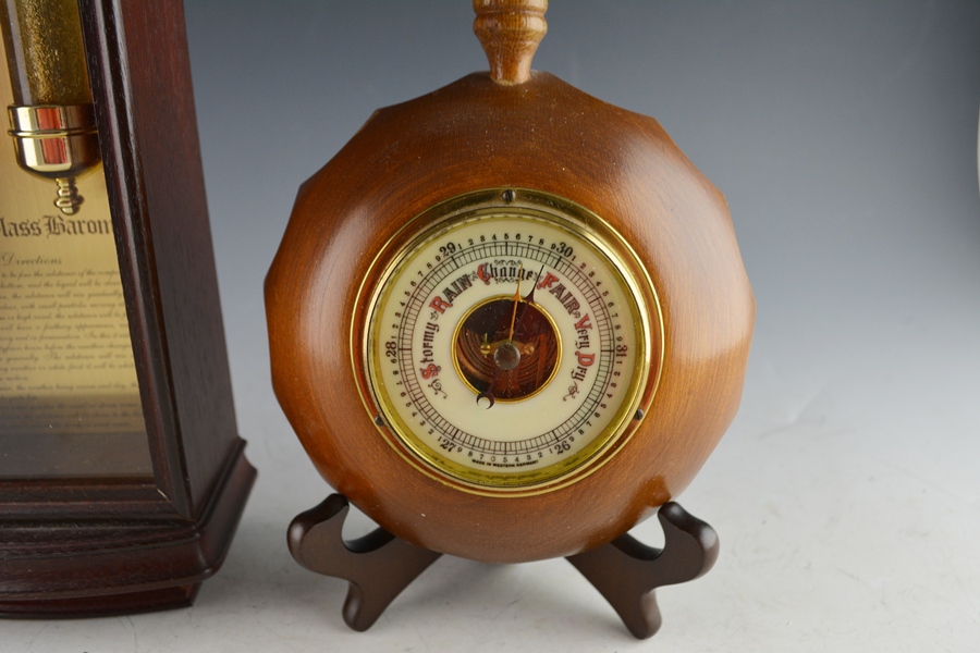 Two Vintage Barometers Including a Fitzroy Storm Glass Barometer EBTH