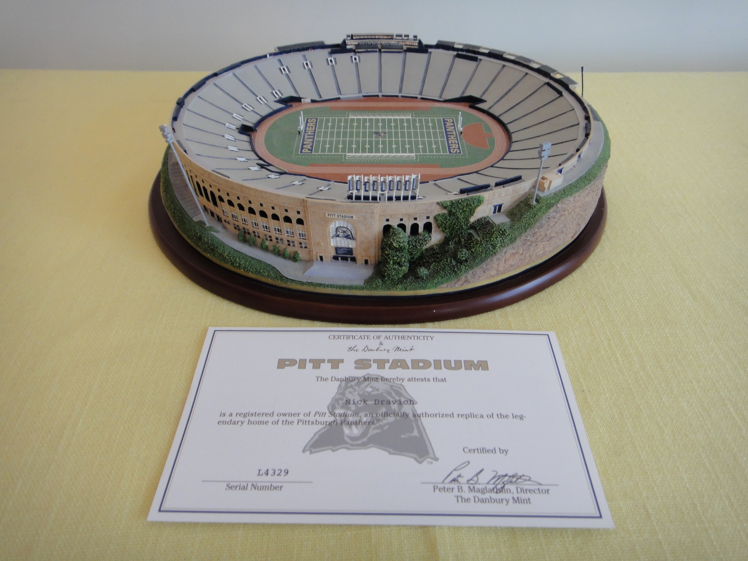 Danbury Mint Pitt Panthers Replica Football Stadium EBTH