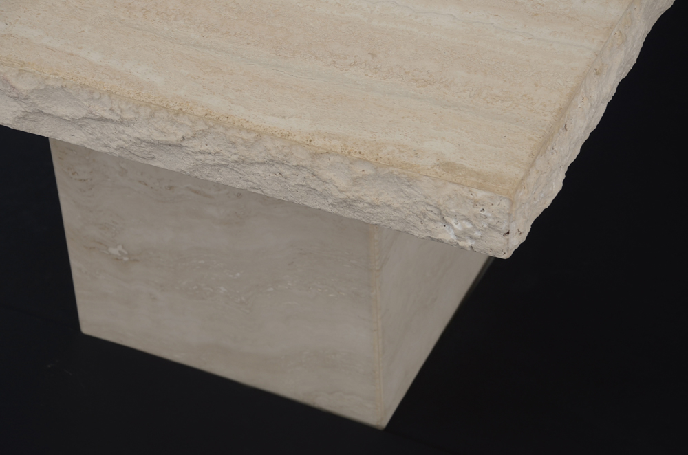 Travertine Marble End Table EBTH