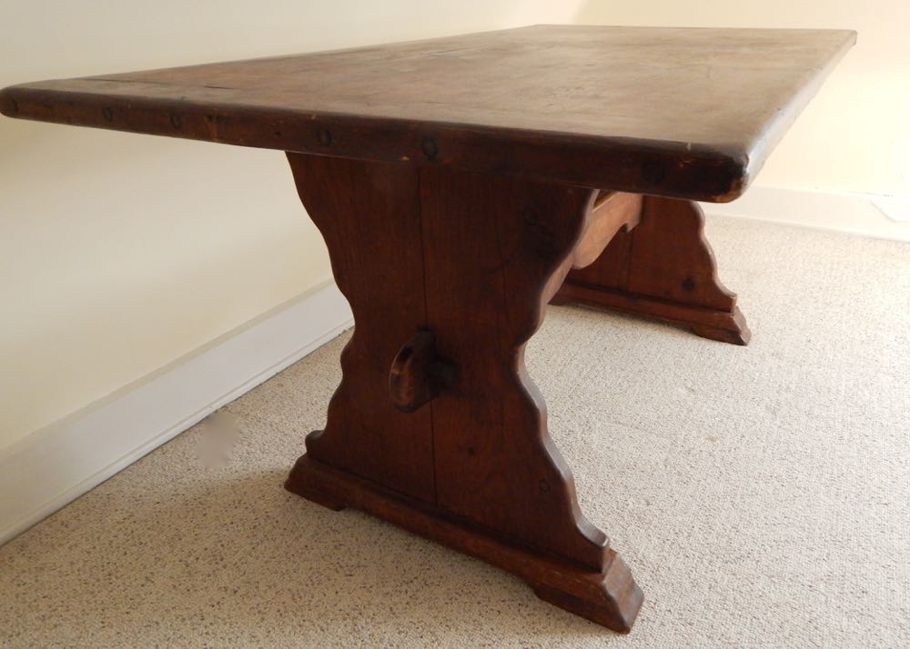 Antique Pine Trestle Table EBTH