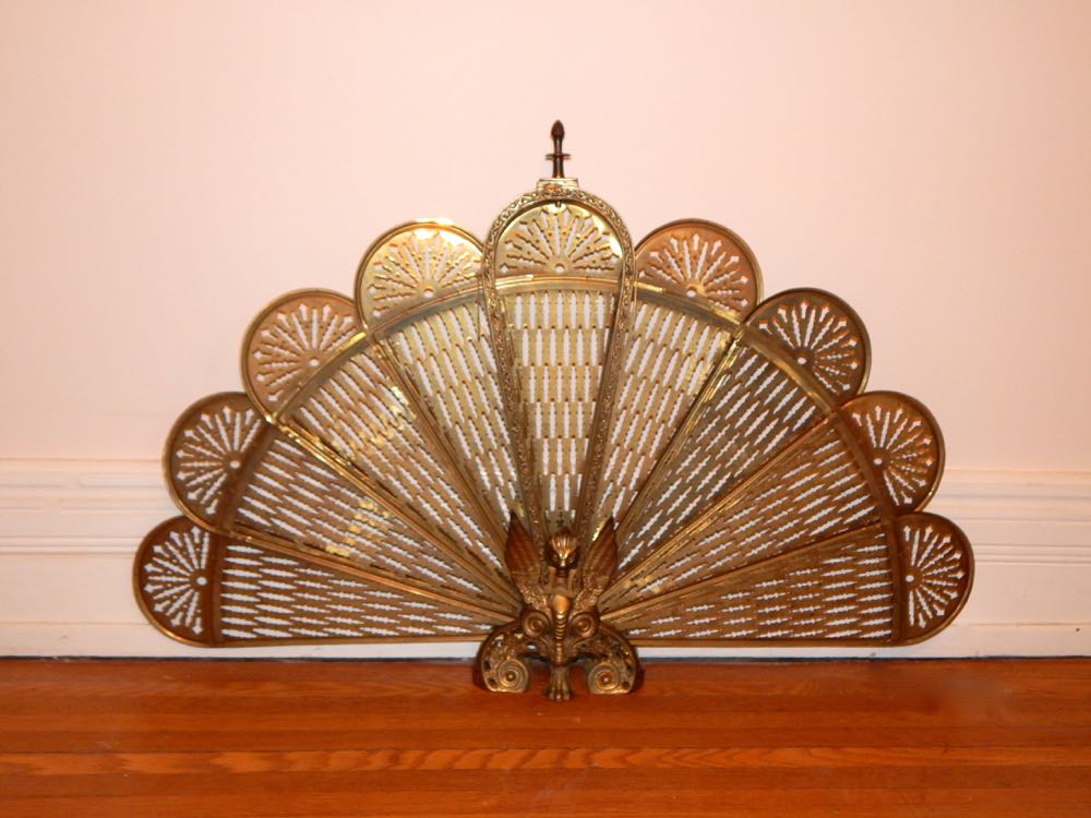 Vintage Art Deco Griffin Fireplace Screen Ebth