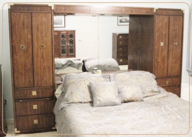 Thomasville Mystique Queen Pier Cabinets And Bridge