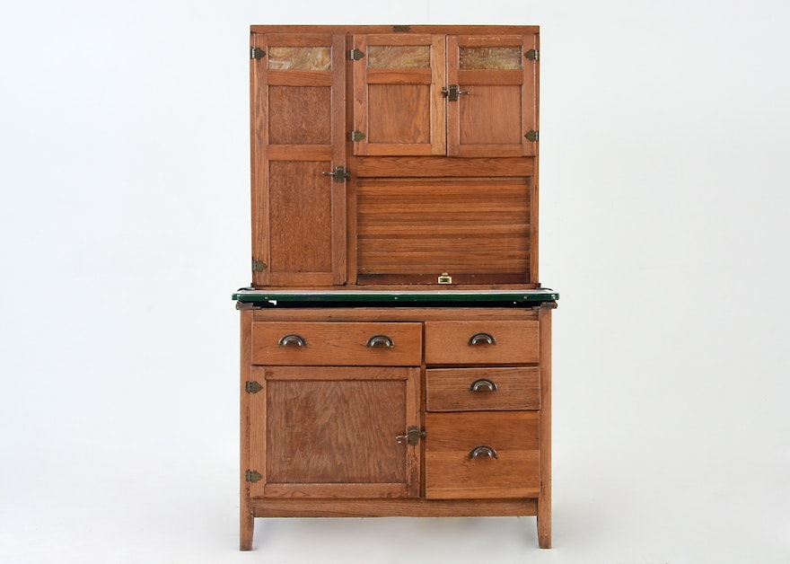 Oak Hoosier Cabinet by Wilson Kitchen Cabinets : EBTH
