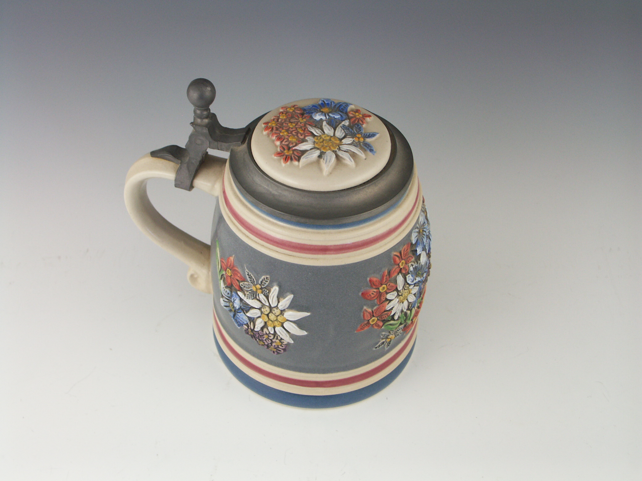 1986 Gerz West Germany Stein Limited Edition Alpine Flowers EBTH