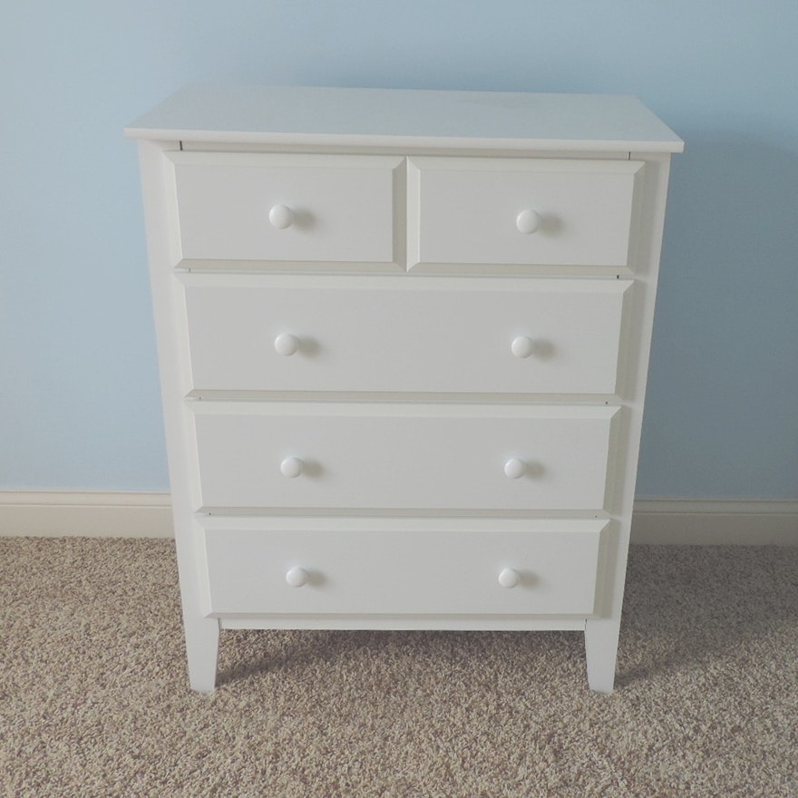 White Wooden Pottery Barn Dresser Ebth