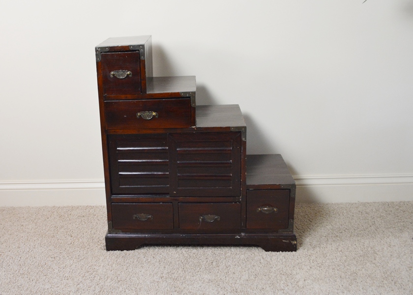 Japanese Style Tansu Step Chest EBTH