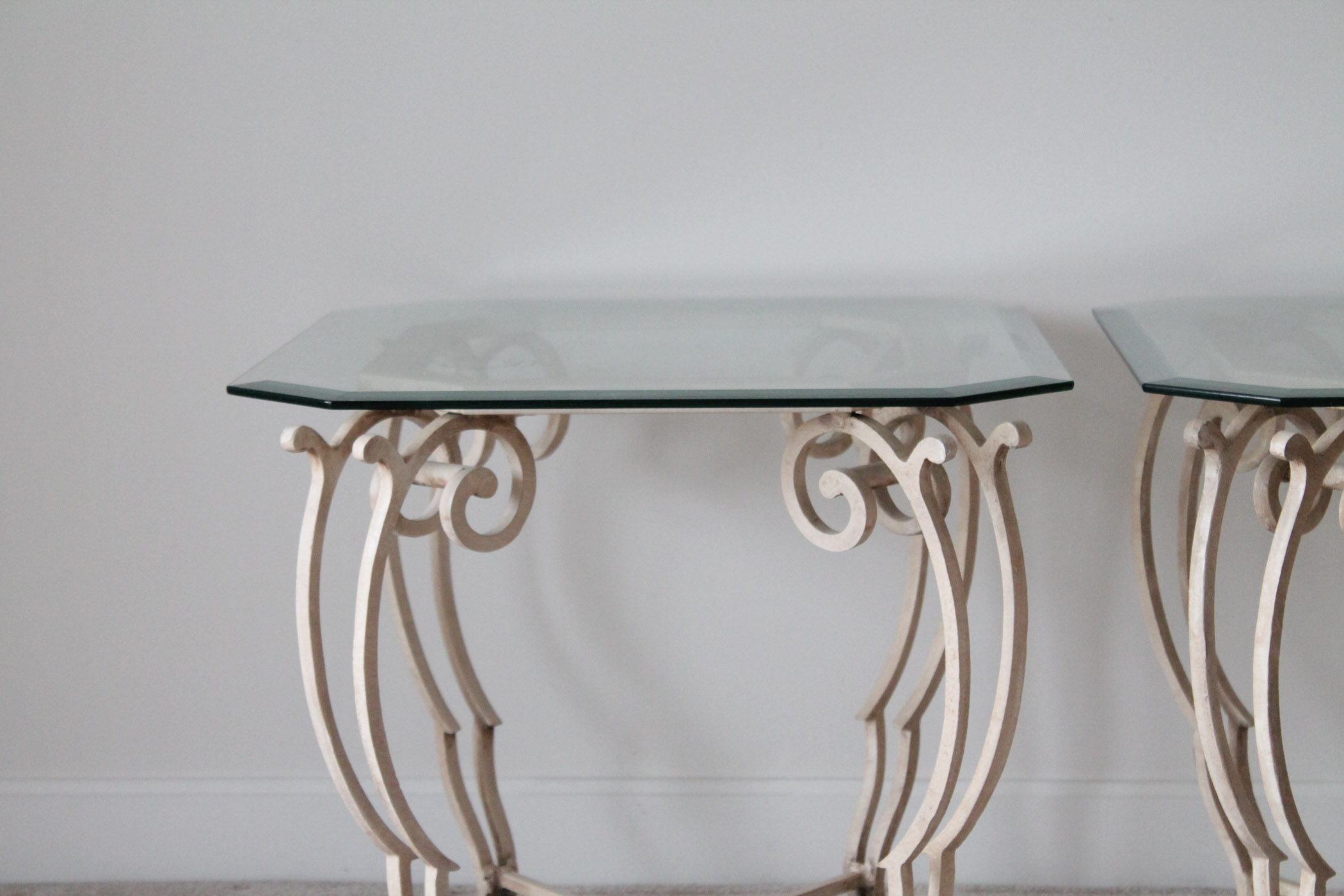 Beveled Glass End Tables EBTH