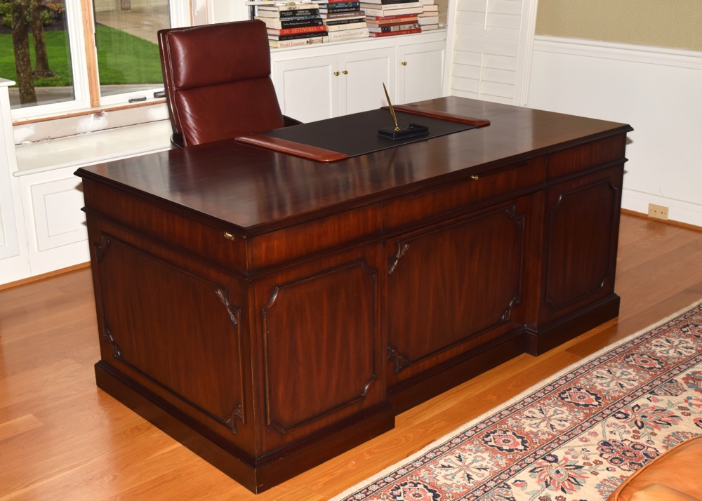 HenkelMoore Mahogany Executive Desk EBTH