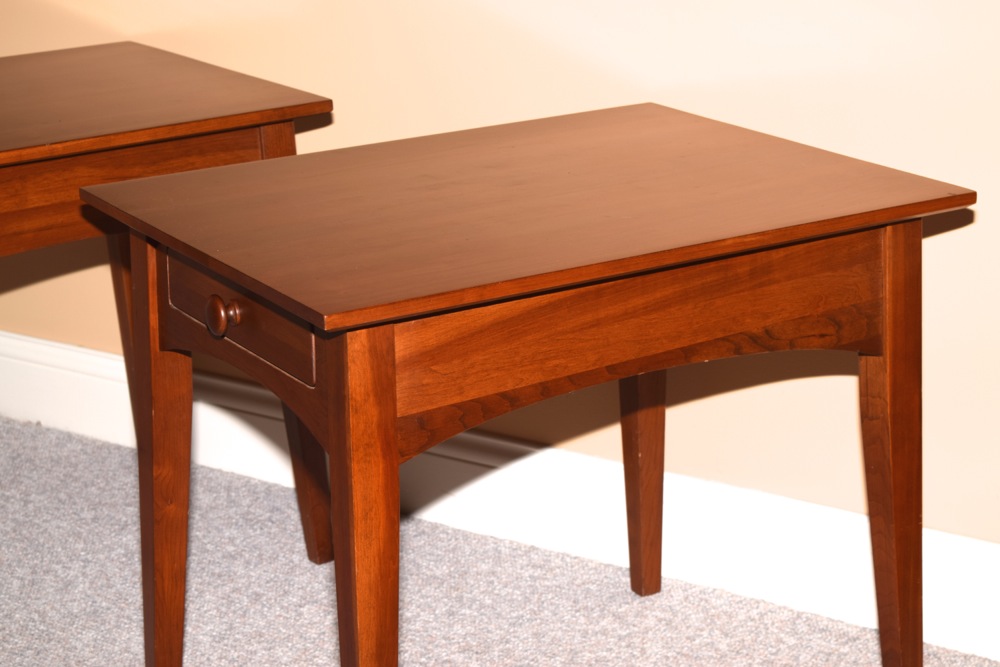 Ethan Allen Cherry End Tables EBTH