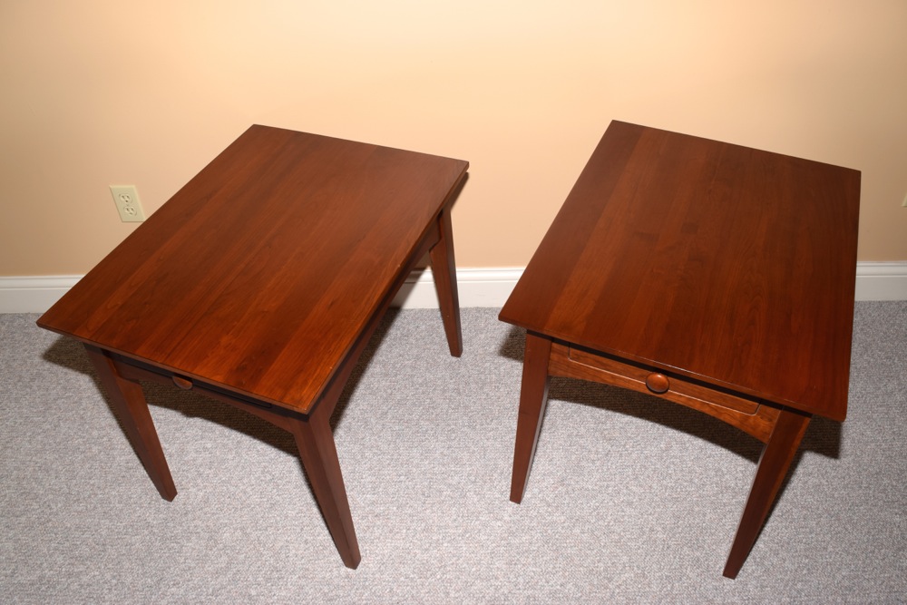 Ethan Allen Cherry End Tables EBTH