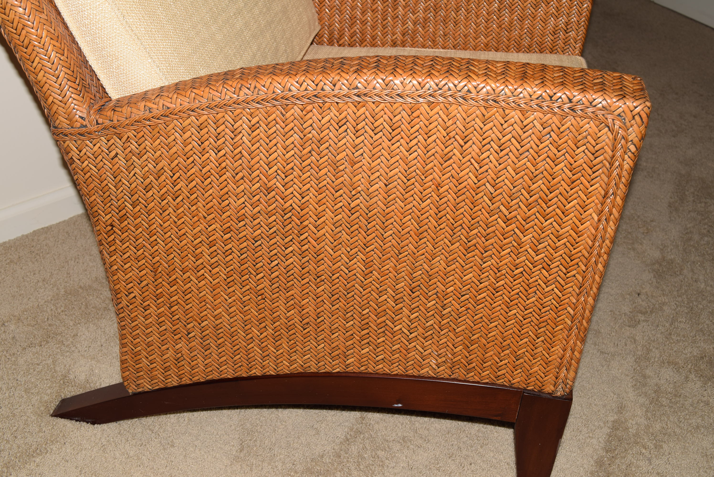 Modern Pier One Imports Rattan Accent Chair EBTH