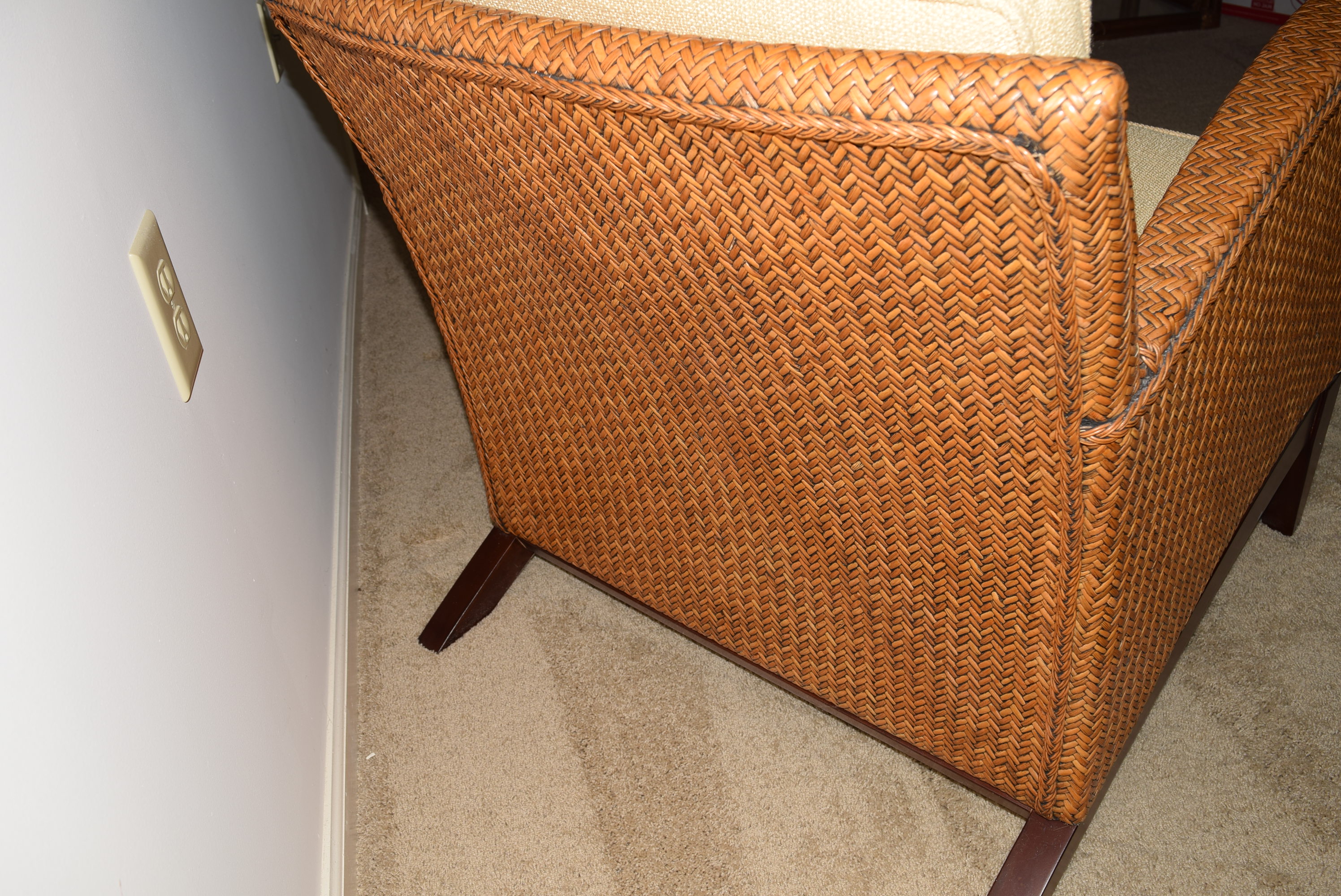 Modern Pier One Imports Rattan Accent Chair EBTH