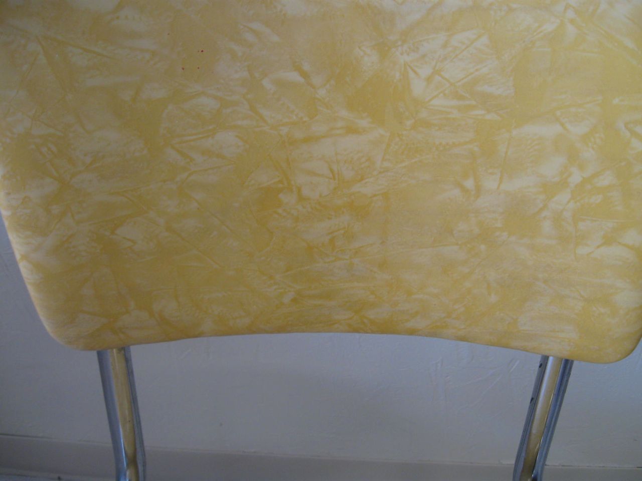 MidCentury Yellow Vinyl Kitchen Chair EBTH