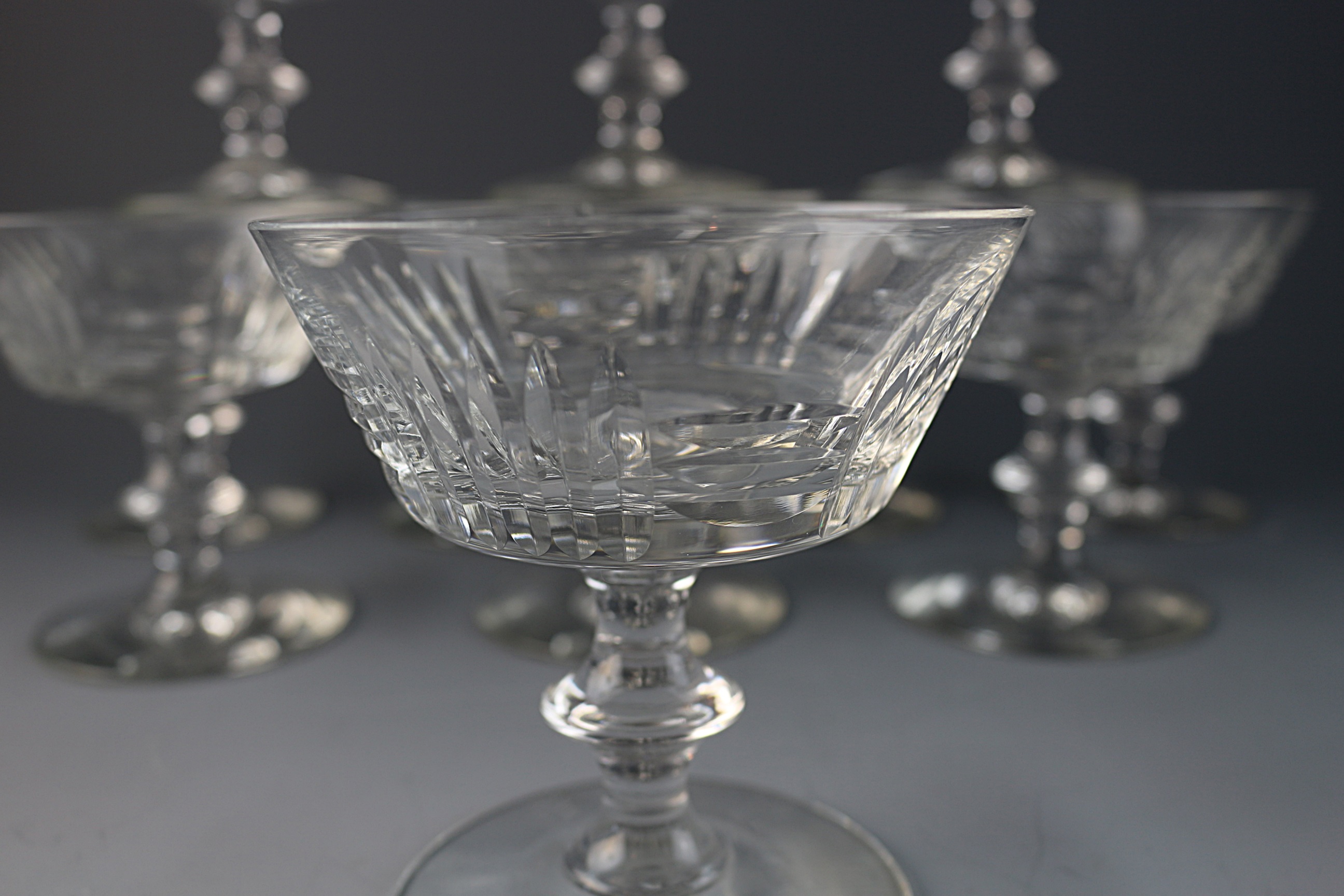 Eleven Vintage Crystal Dessert Dishes EBTH