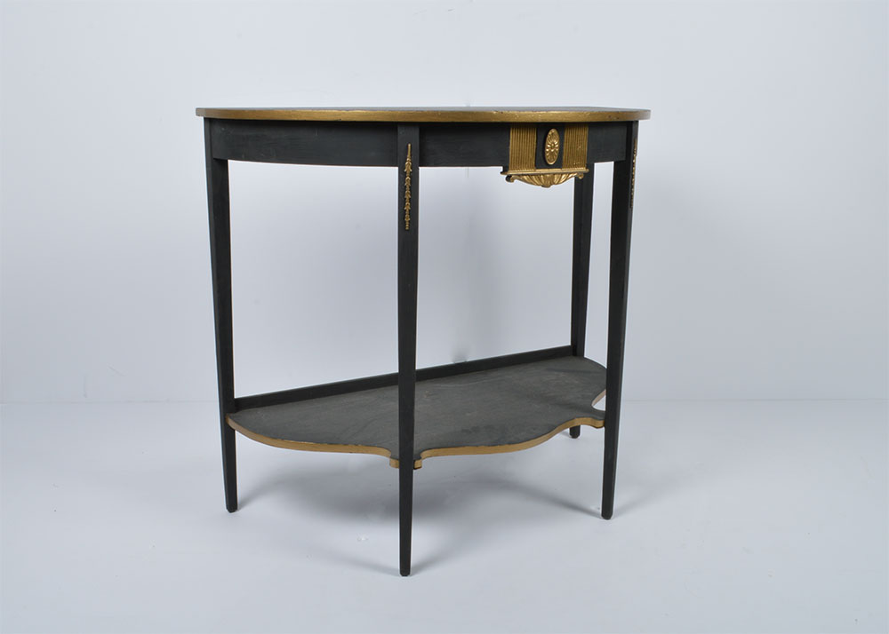 Matte Black Demilune Table | EBTH