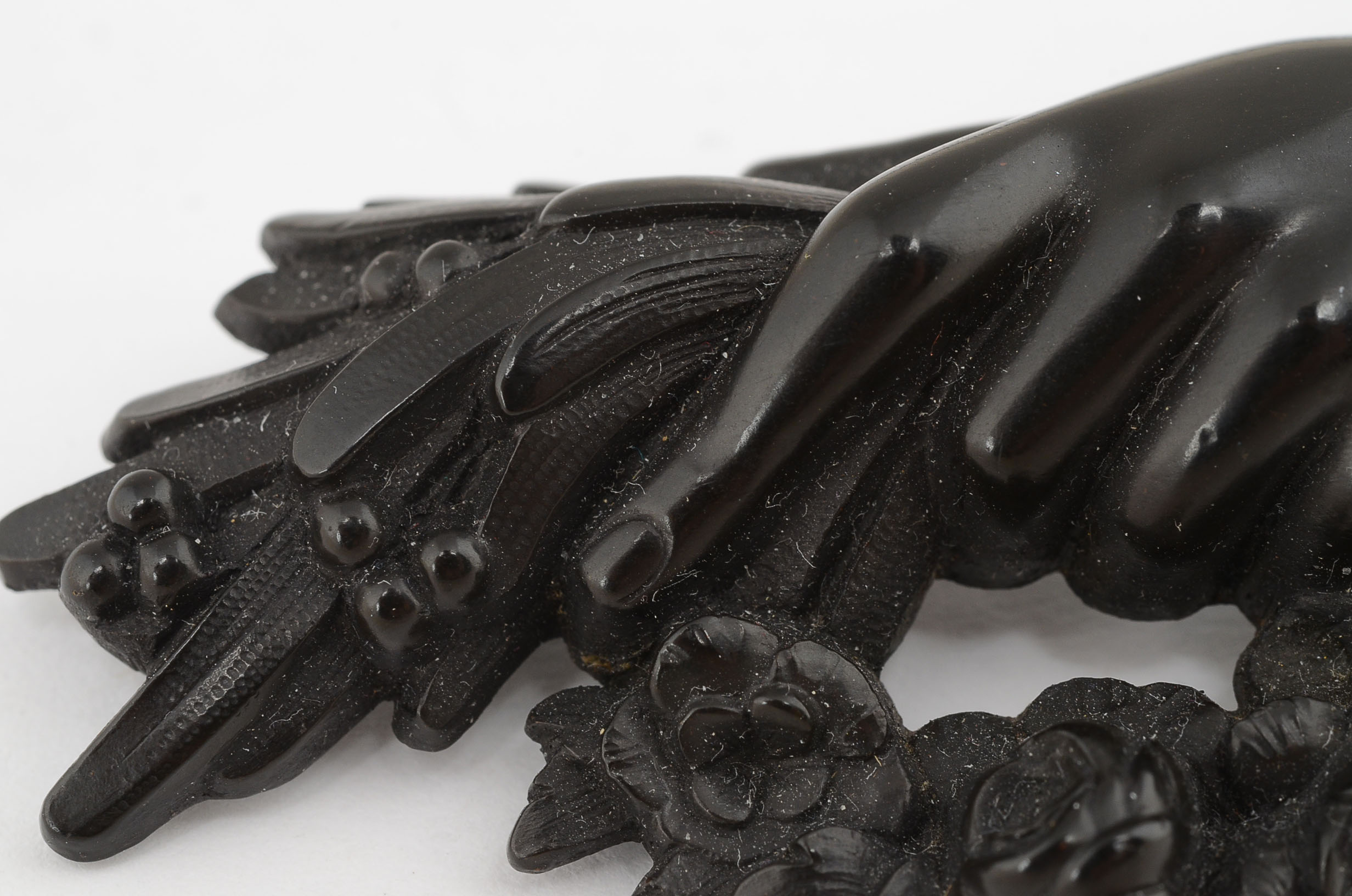 Victorian Gutta Percha Mourning Brooch EBTH