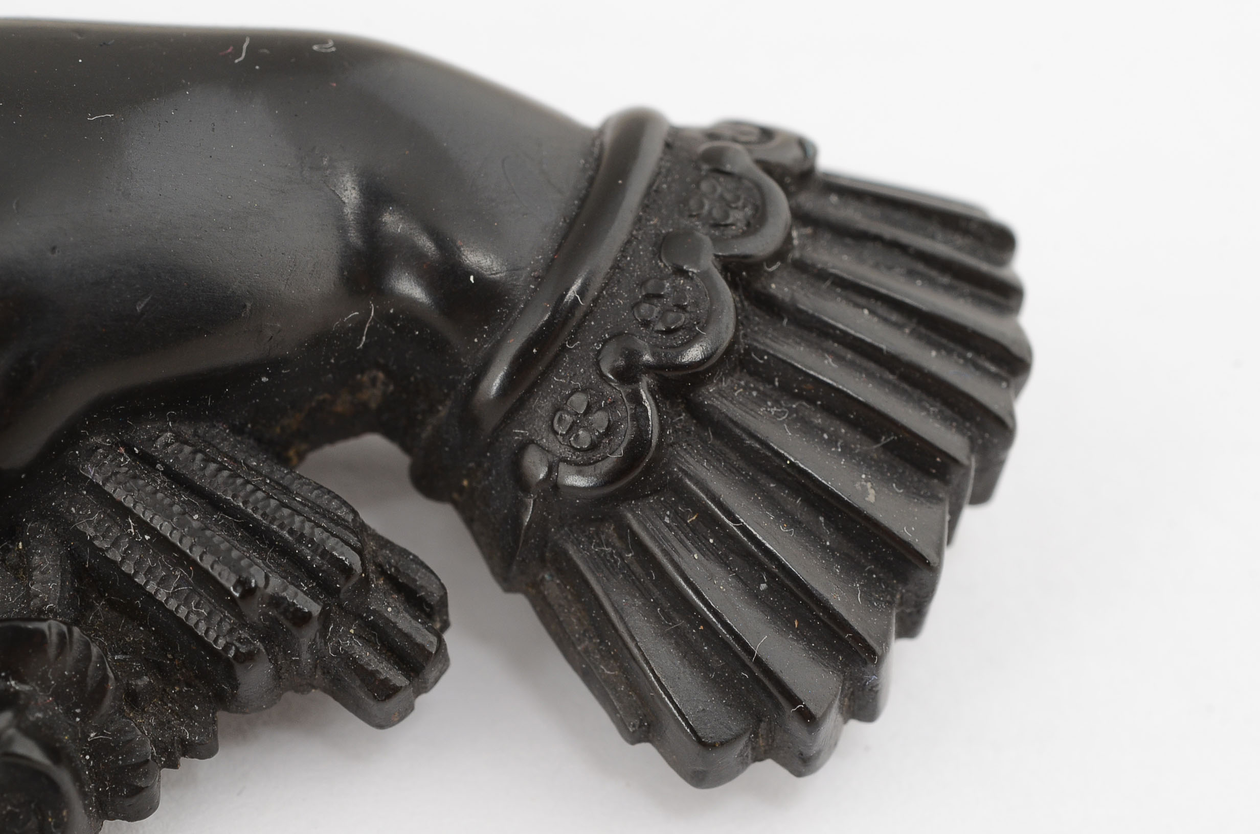 Victorian Gutta Percha Mourning Brooch EBTH