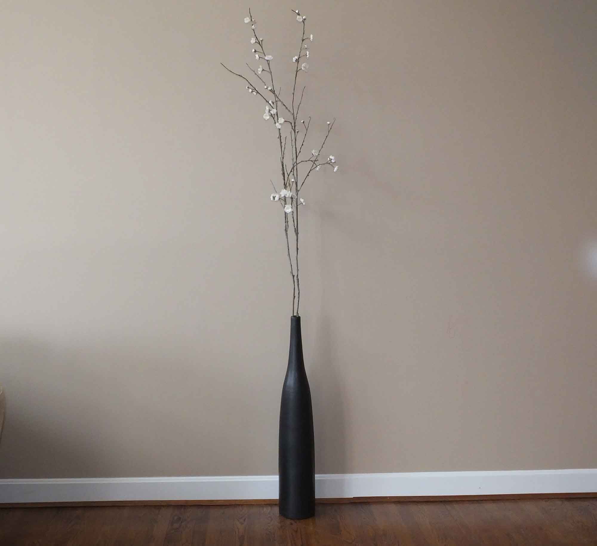 Ikea Black Ceramic Vase Ebth