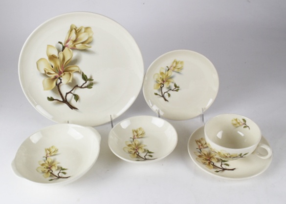 64 Piece Ballerina China Dogwood 1950s Mid Century Modern Ebth